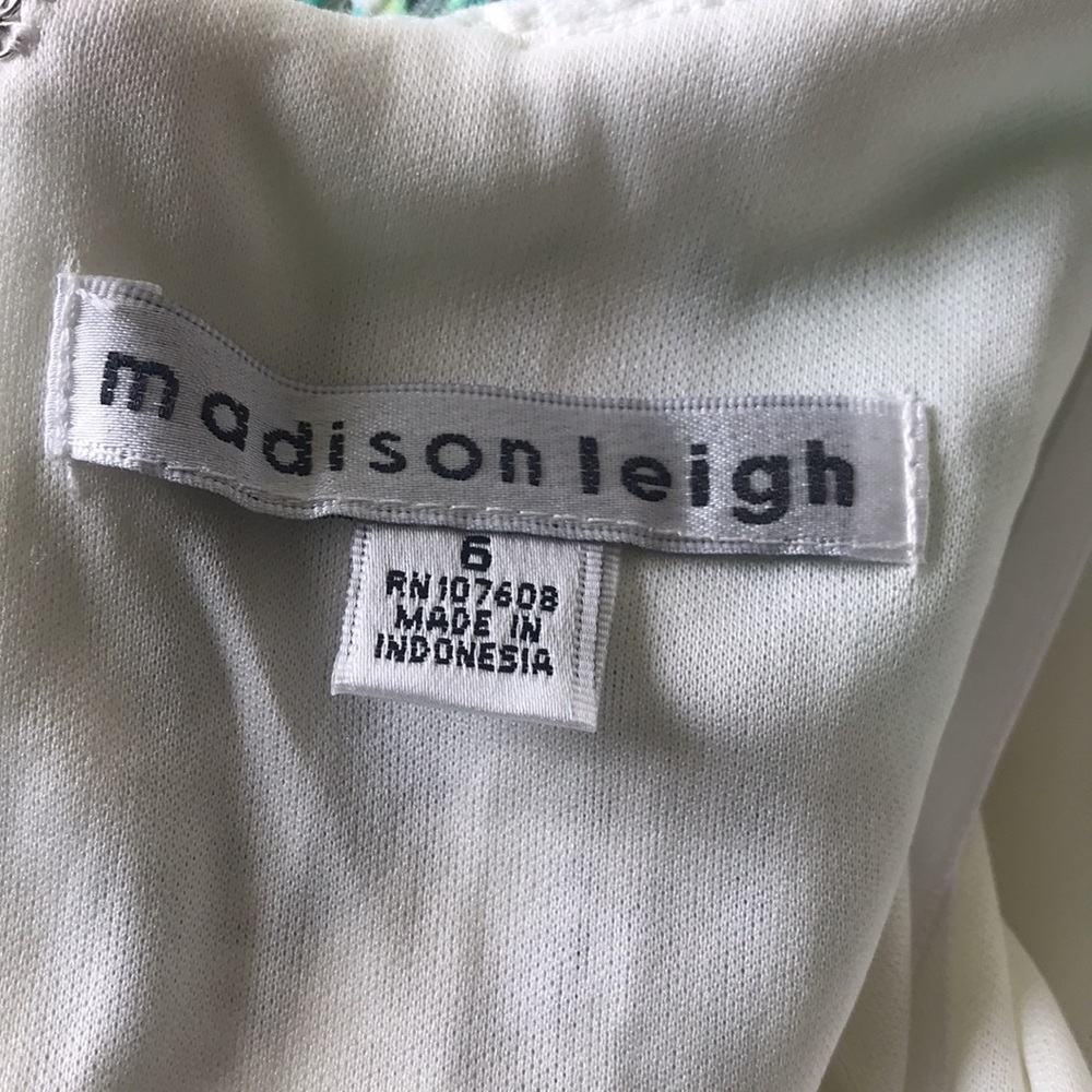 NWT - Madison Leigh White Floral Dress - Size 6 - Picture 7 of 7